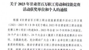  甘肅物流集團(tuán)13人榮獲2023年甘肅省 百萬職工勞動(dòng)和技能競(jìng)賽活動(dòng) “甘肅省技術(shù)標(biāo)兵”榮譽(yù)稱號(hào)