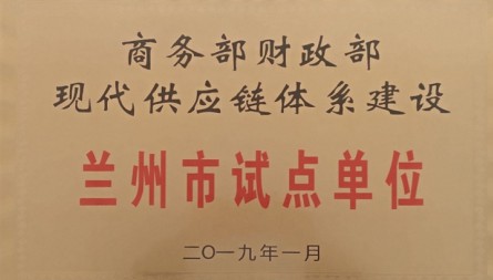 獲評(píng)“現(xiàn)代供應(yīng)鏈體系建設(shè)蘭州市試點(diǎn)單位”